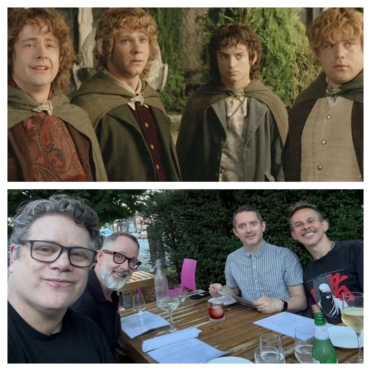 Los cuatro hobbits vuelven a reunirse 23 años después de El Señor de los Anillos: así está ahora "la banda"