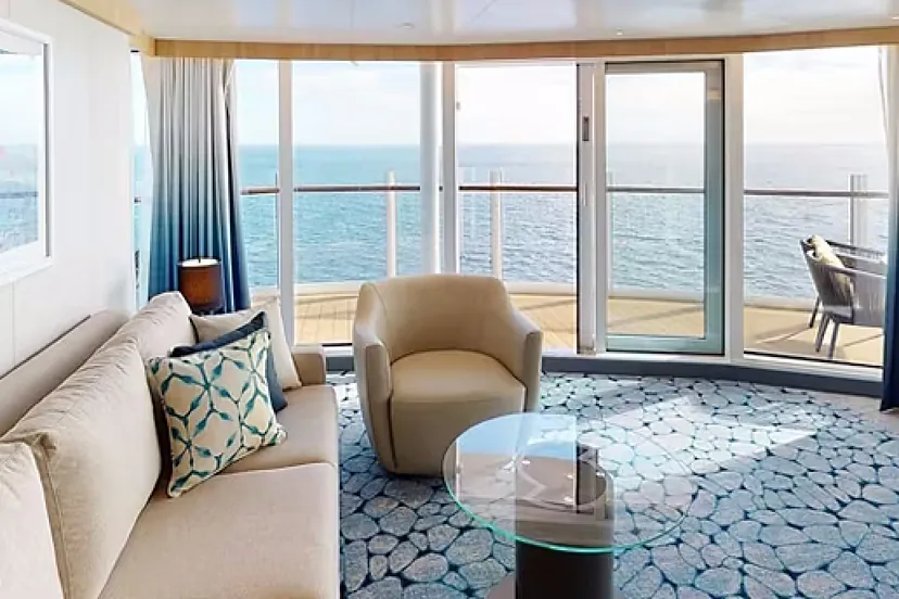 Salón de una de las suites.
