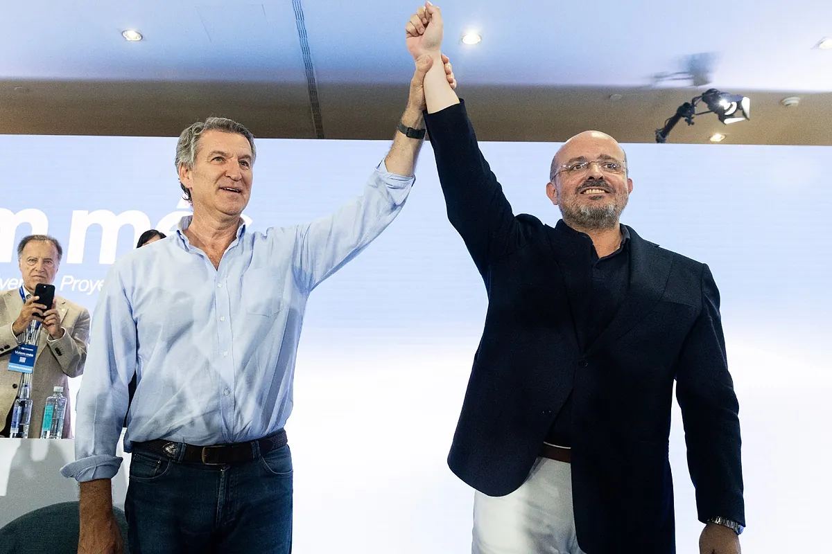 Feijóo y Fernández impulsan al PP en Cataluña ofreciéndose como "la alternativa al nacionalismo" y para "sacar a Sánchez de La Moncloa"
