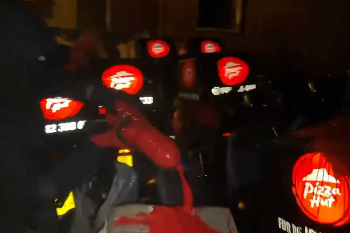 Vandalismo de las juventudes de Bildu durante la huelga general