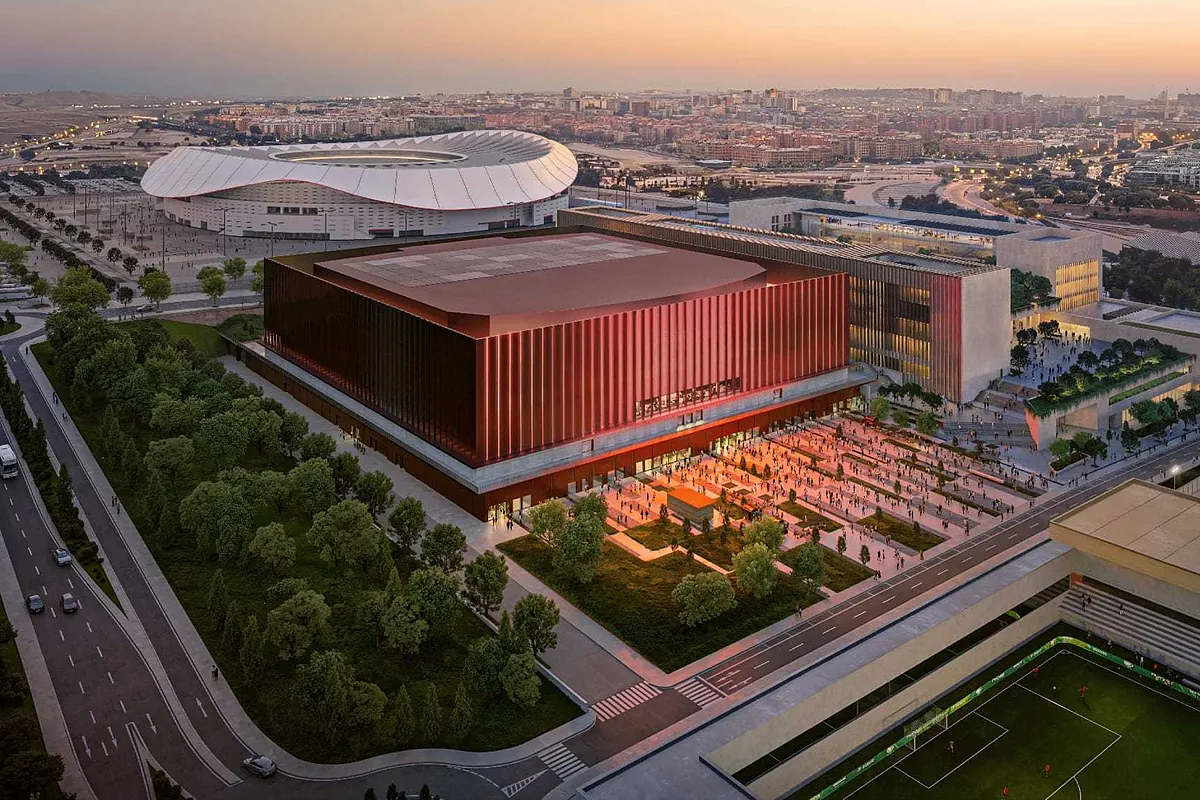 Despierta el gran palacio de la música junto al Metropolitano tras borrarse del proyecto el hotel: más de 20.000 espectadores, grupos premium... ¿y gran competencia para el Movistar Arena?