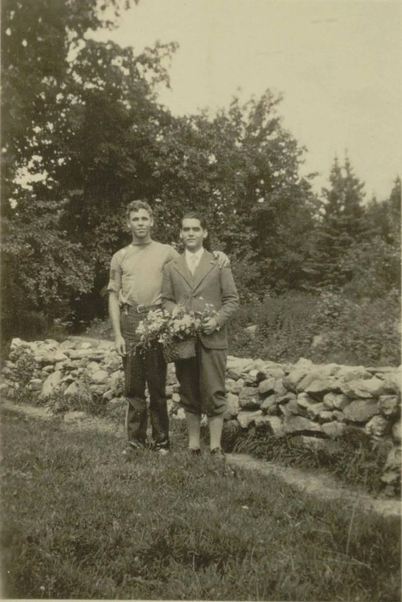 Philip Cummings y García Lorca, en Vermont, en 1929.