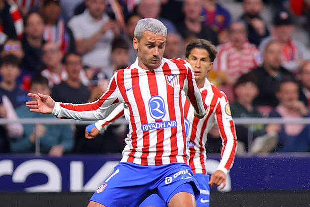 Griezmann, en un partido con el Atlético.