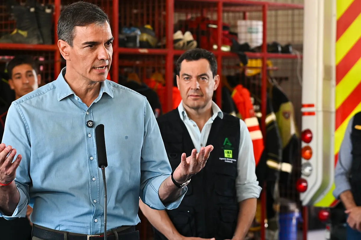 Pedro Sánchez visita la zona del mortífero incendio de Los Gallardos: "El cambio climático mata"