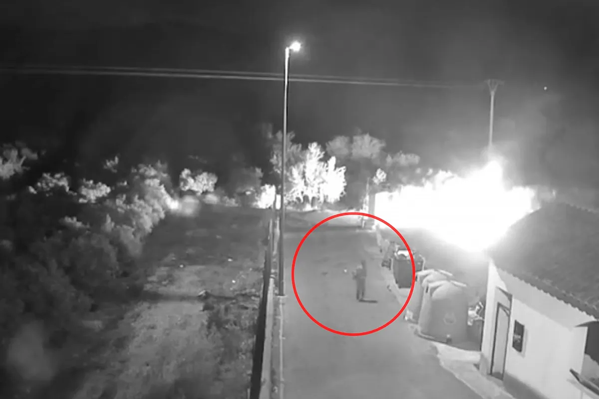 Imágenes del presunto pirómano que inició un fuego en Soneja, Castellón