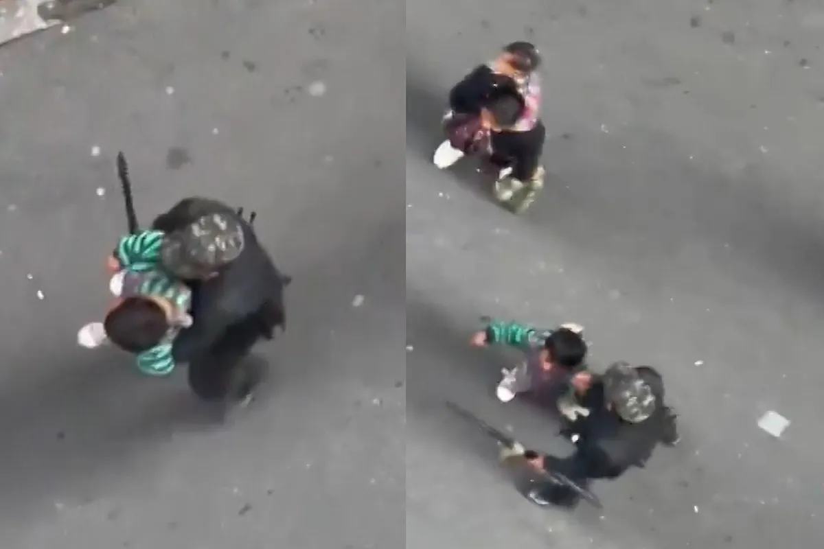 Polémica en Colombia con unos indígenas que usan niños como escudos humanos ante la policía