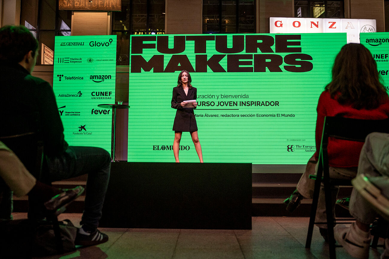 Paula Mar�a �lvarez durante su discurso de apertura.