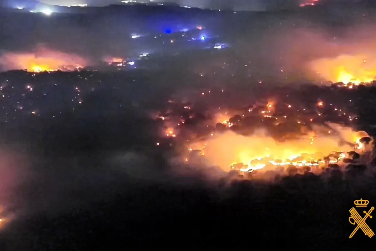 La Guardia Civil usa el equipo Pegaso en el incendio de Madrid, Ávila y Toledo