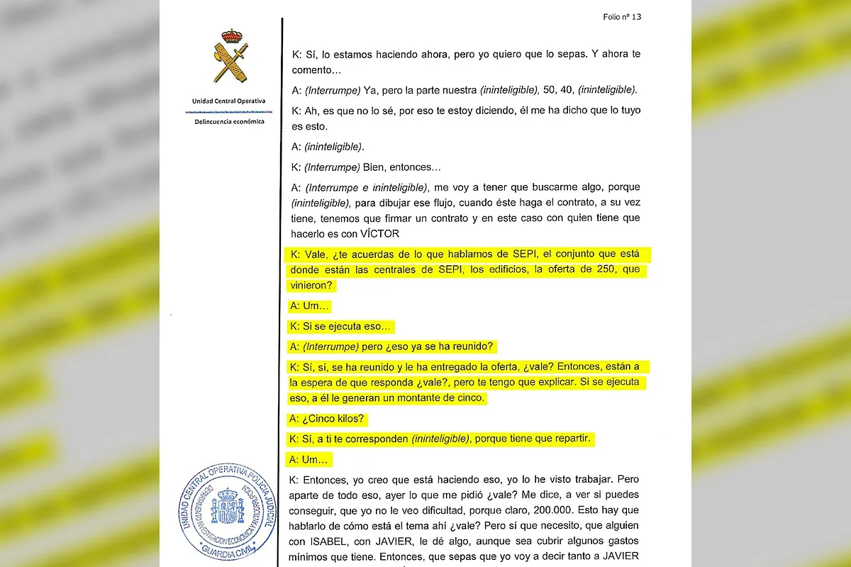 La grabación que recoge la conversación entre Koldo García y Ábalos sobre la operación de la SEPI