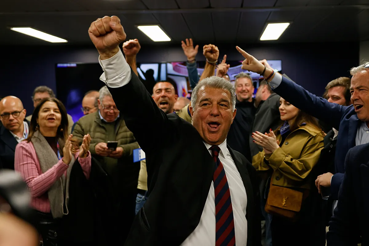 Laporta arrasa con el 68,18% de los votos para revalidar su mandato en el Barcelona