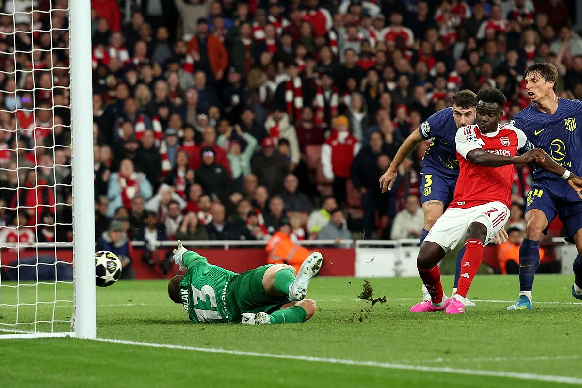 El Atlético cae ante el Arsenal y se despide de su sueño de Champions
