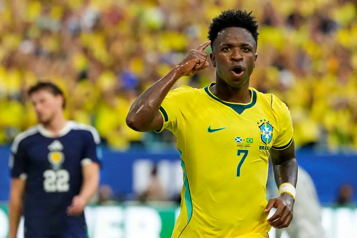 Exhibición de Vinicius en el Mundial 2026: un doblete frente a Escocia