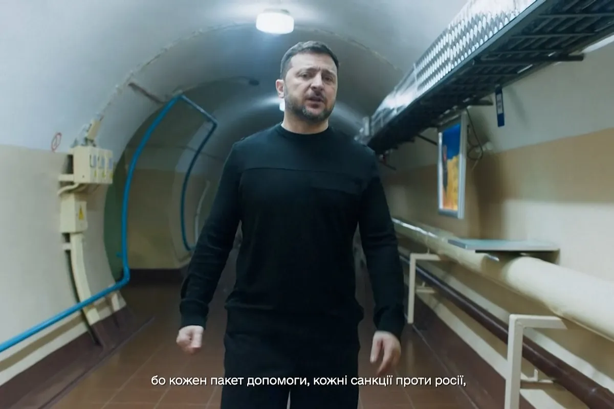 Zelenski muestra el búnker que usó cuando comenzó la guerra con Rusia