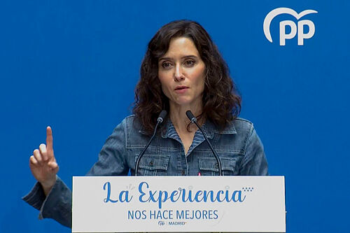 Ayuso pide la dimisi�n de Pedro S�nchez por "amparar la corrupci�n y el desastre": "Nos est�n gobernando minor�as totalitarias"