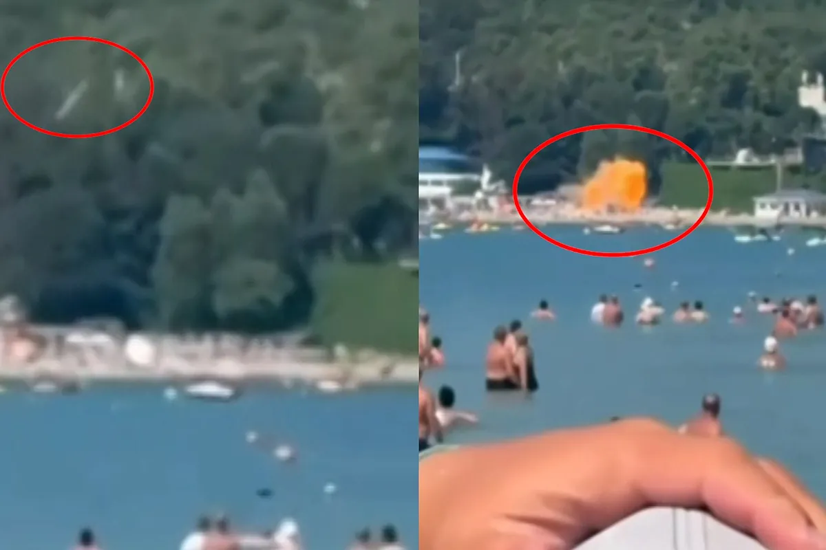 Un dron ucraniano cae en una playa abarrotada de gente en el sur de Rusia