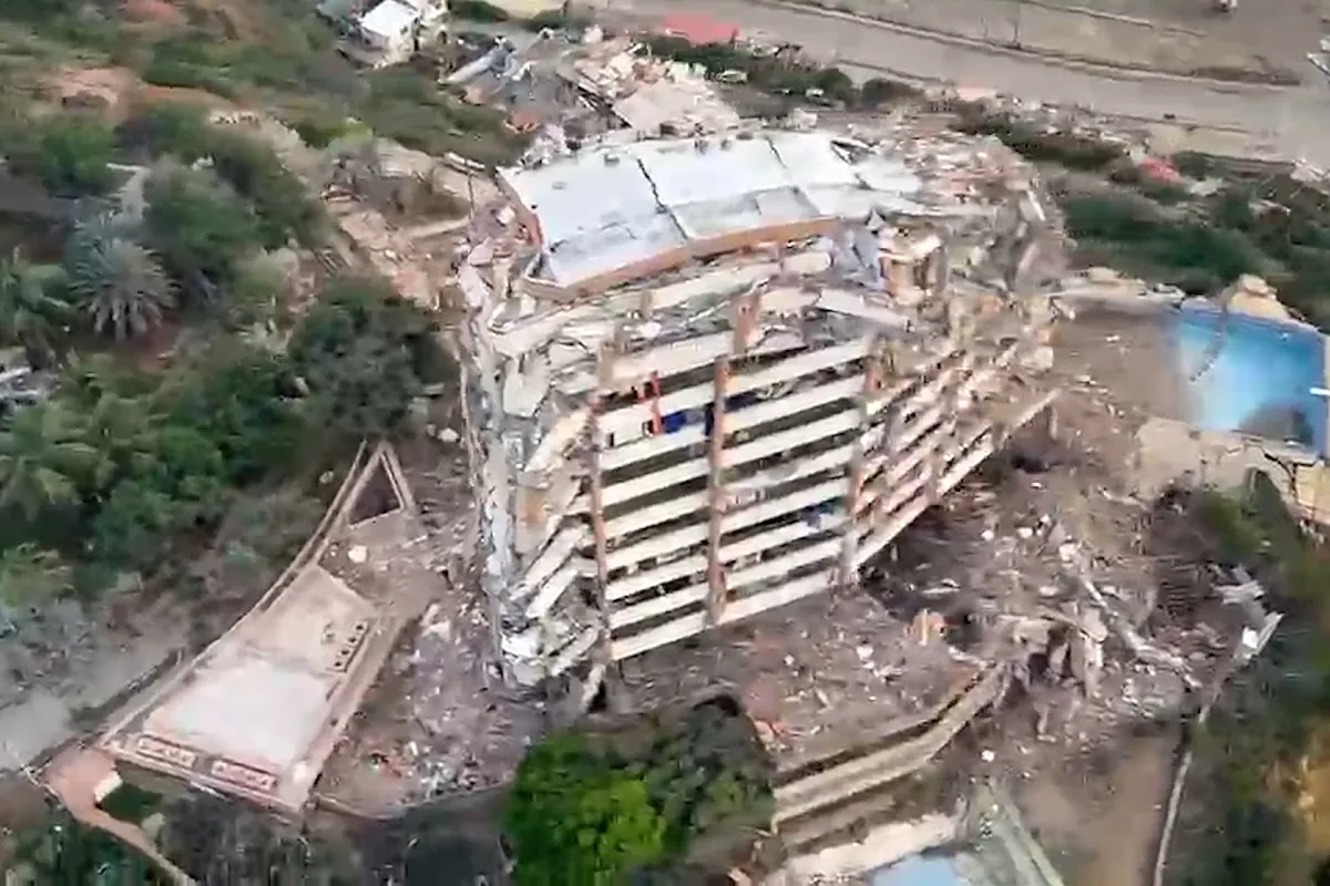 La destrucción que ha dejado el terremoto en Venezuela a vista de dron
