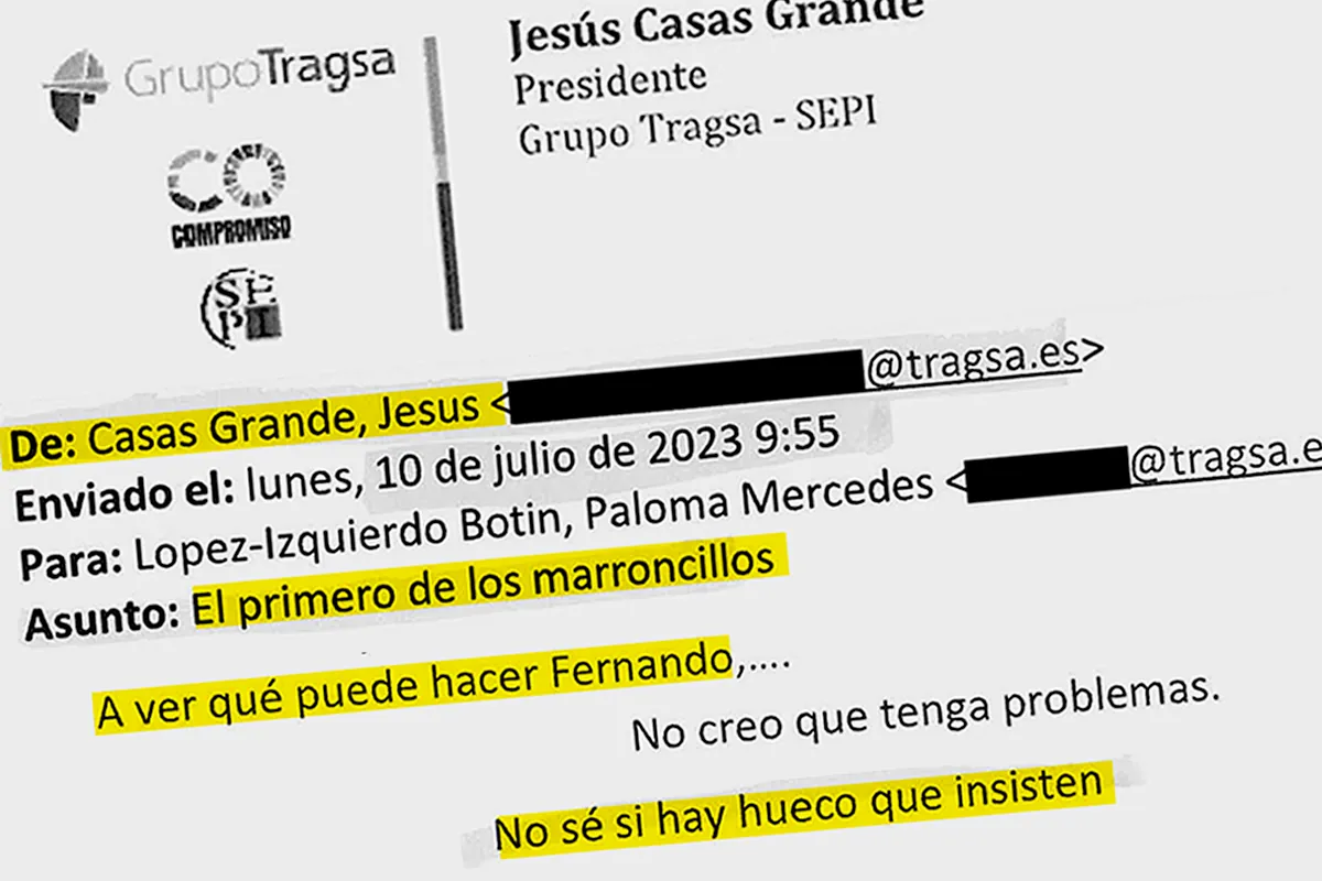 «El primero de los marroncillos»: correos internos revelan que el hombre del PSOE en Tragsa dirigió ‘enchufes’ tras Jésica