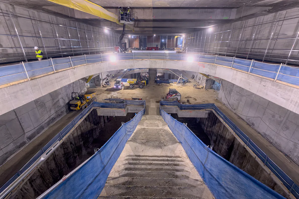 Las obras de renovación del metro de Santiago Bernabéu alcanzan el 70% de su ejecución