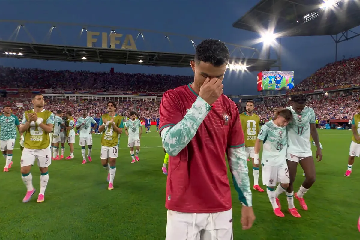 Cristiano Ronaldo rompe a llorar y hace un bonito homenaje a Diogo Jota tras ganar a Croacia en el Mundial