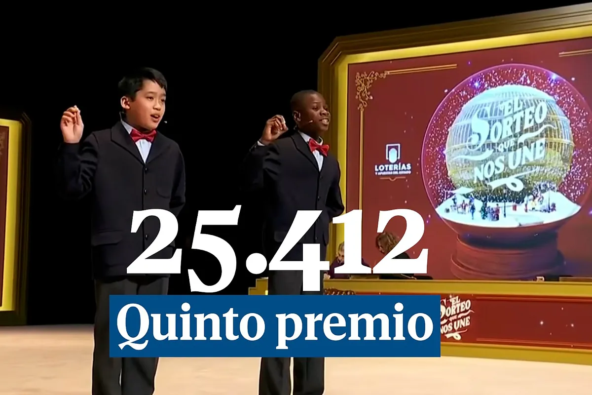 25.412: quinto premio del Sorteo de la Lotería de Navidad