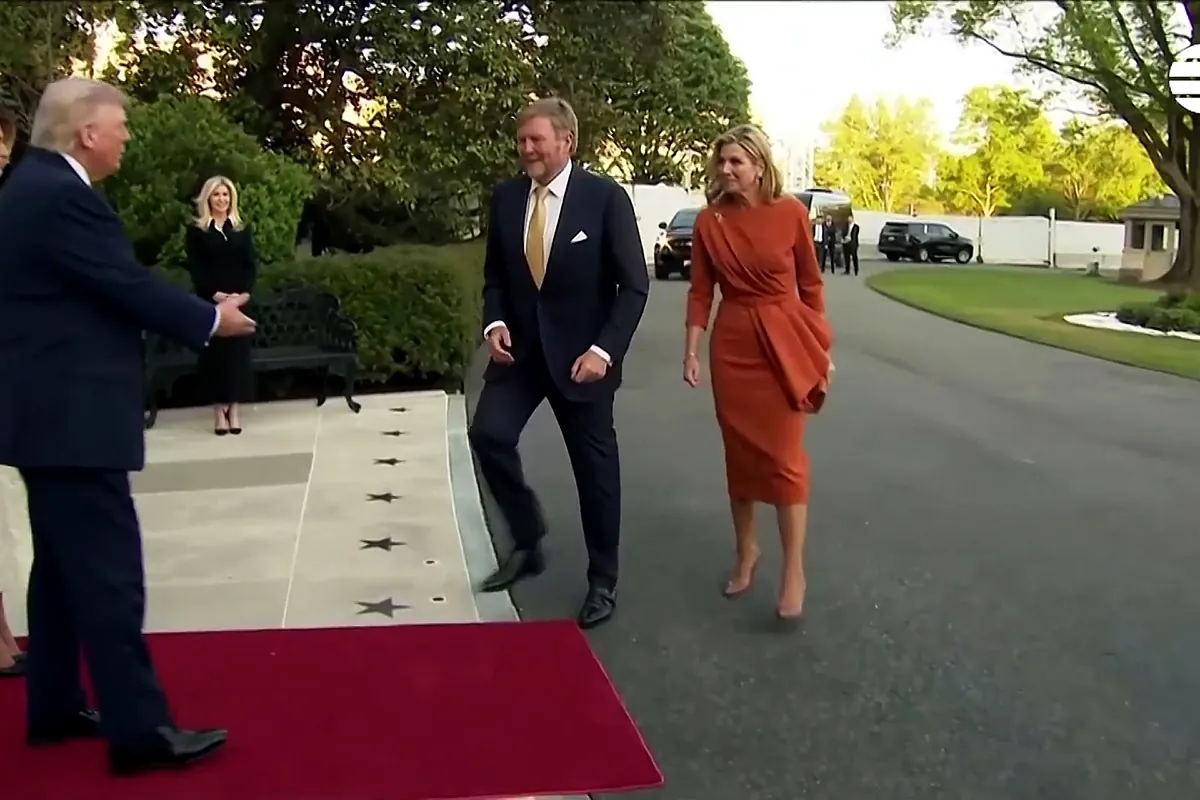 La "fiesta de pijamas" de Trump y Melania con los reyes de Holanda