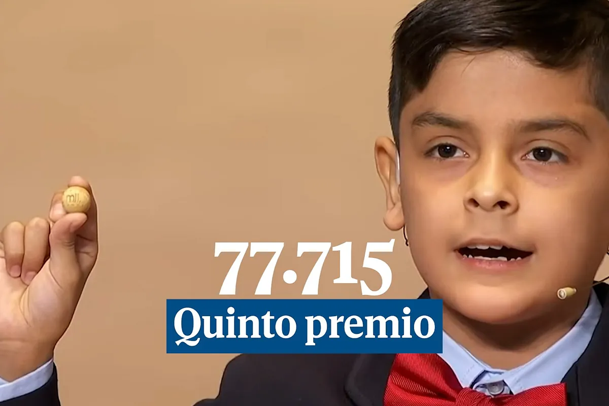 77.715: quinto premio de la Lotería de Navidad 2025