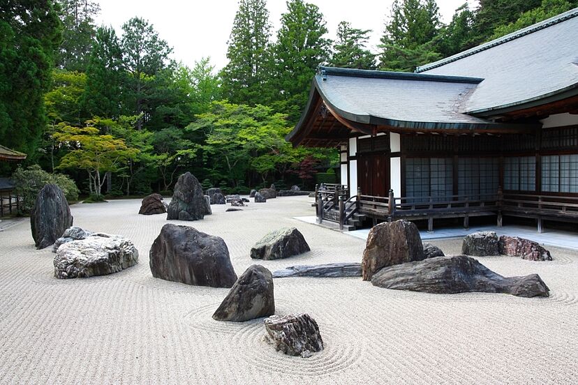 MyGift Mini Juego De Jardín De Arena Zen Con Estatua