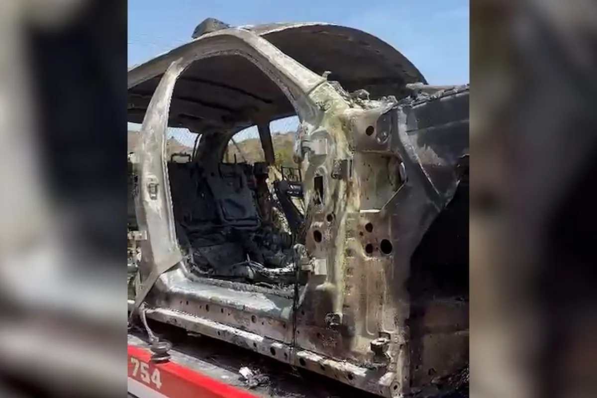 Así han quedado los coches en los que murieron las víctimas del incendio en Los Gallardos (Almería)