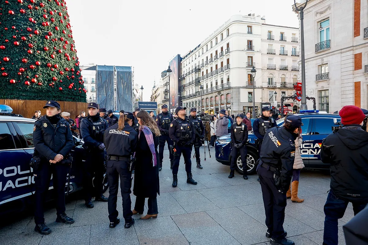 Un dispositivo policial garantizó la seguridad en el centro de Madrid durante las Navidades