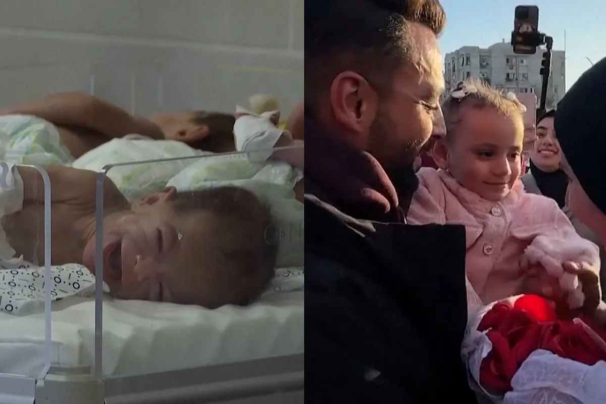 Los bebés prematuros evacuados de Gaza se reencuentran con sus padres por primera vez 2 años después