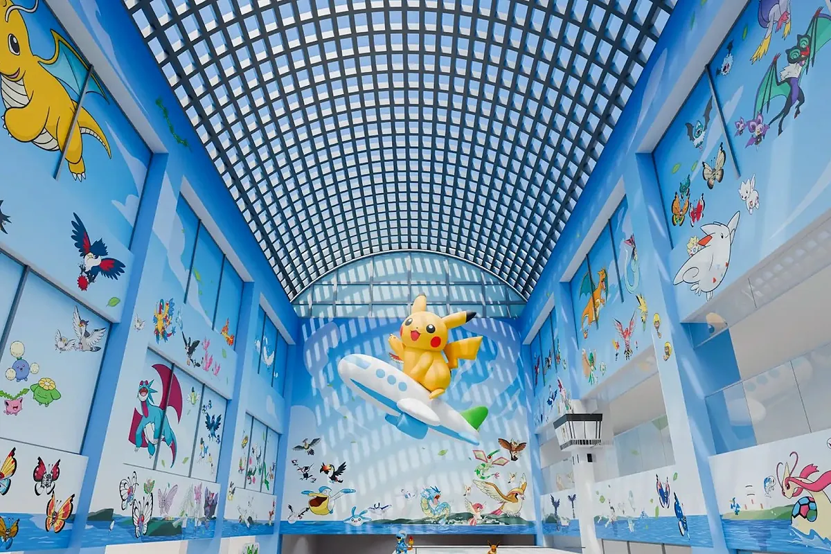 Así será el impresionante primer aeropuerto totalmente decorado con Pokémon