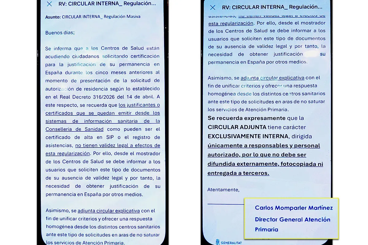 El PSOE denuncia que el Gobierno valenciano ordena a los centros de salud "boicotear" la regularización de inmigrantes