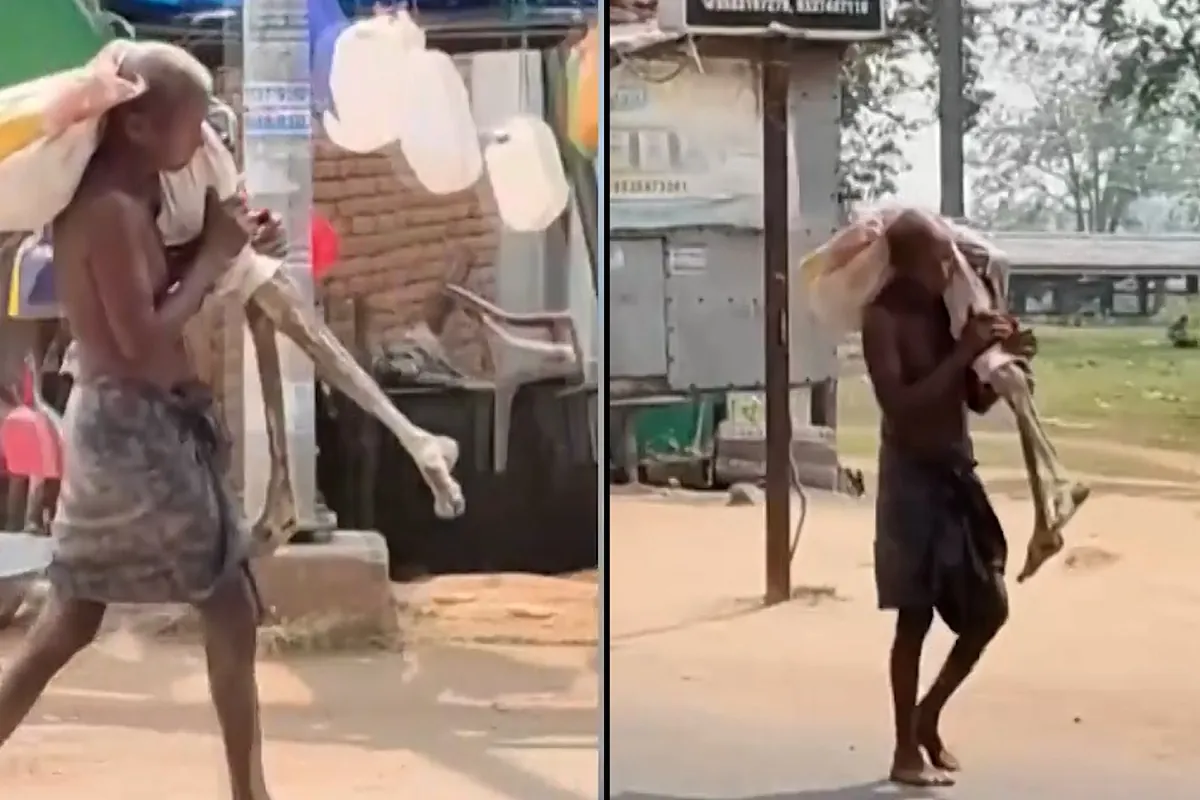 Un hombre lleva el cadáver de su hermana a un banco en la India para retirar su dinero