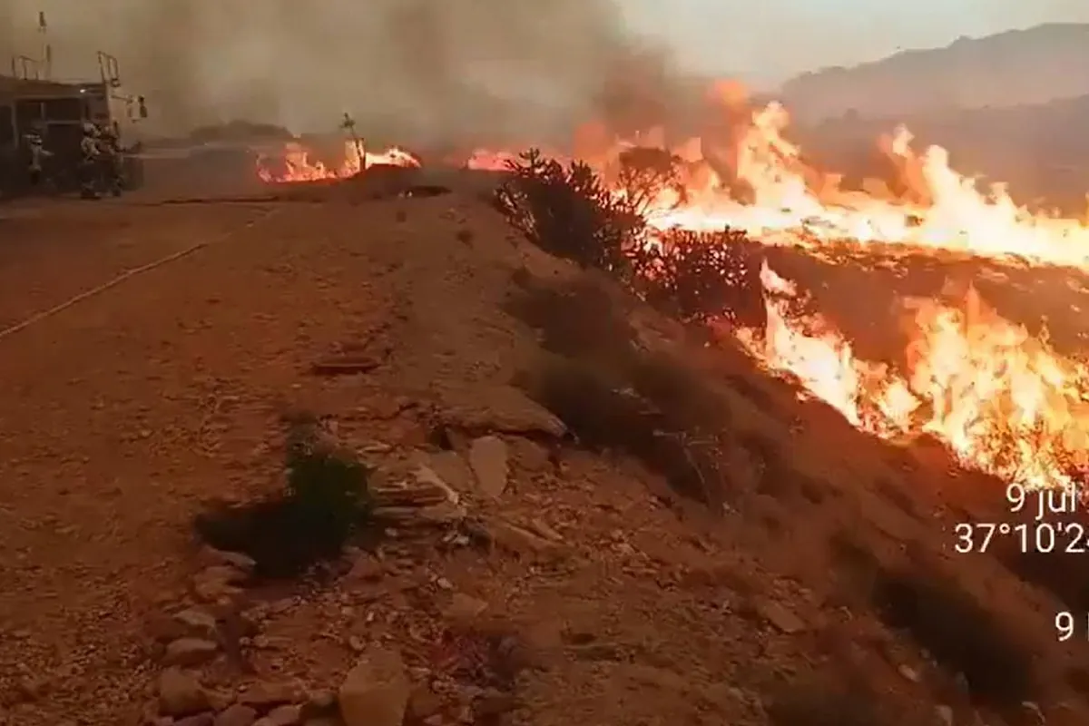 El origen del incendio en Los Gallardos (Almería) podría deberse al tendido eléctrico
