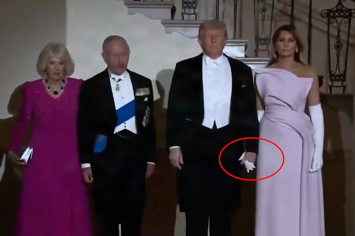 Melania quita la mano de Trump en directo y las redes estallan
