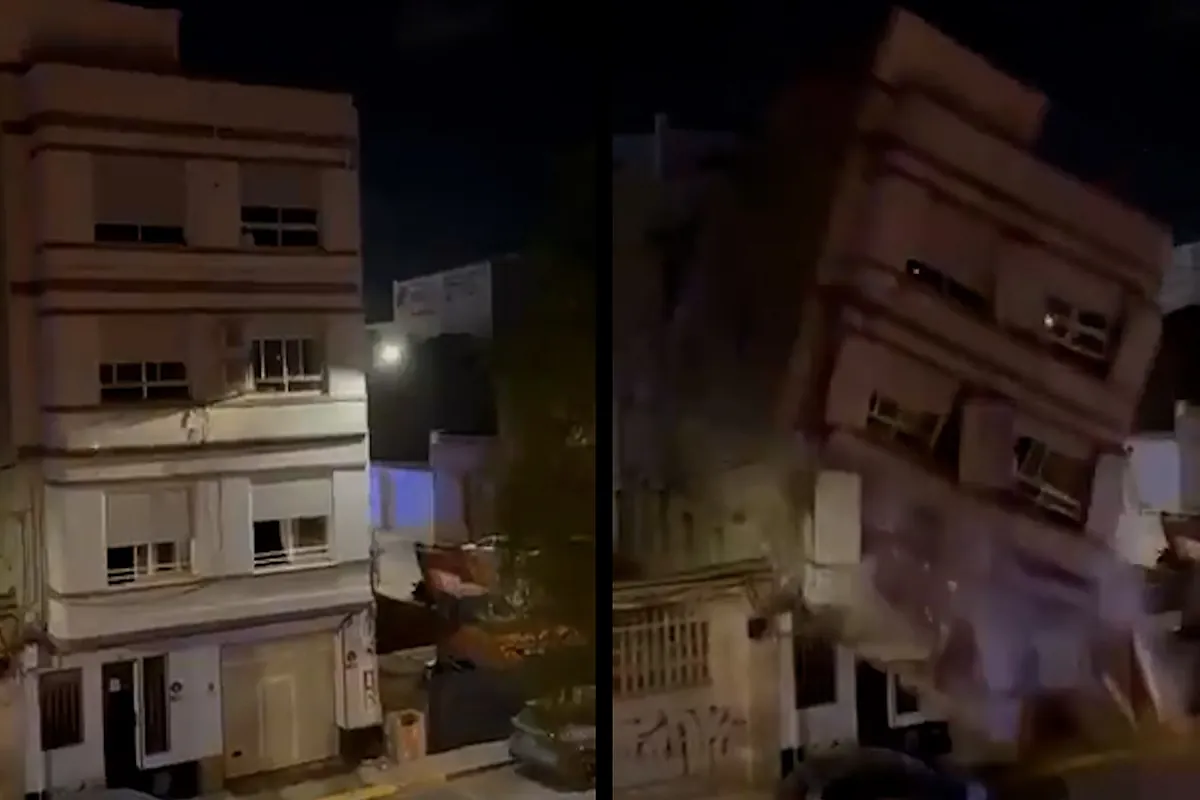 Se derrumba un edificio de tres plantas en Benetusser, Valencia