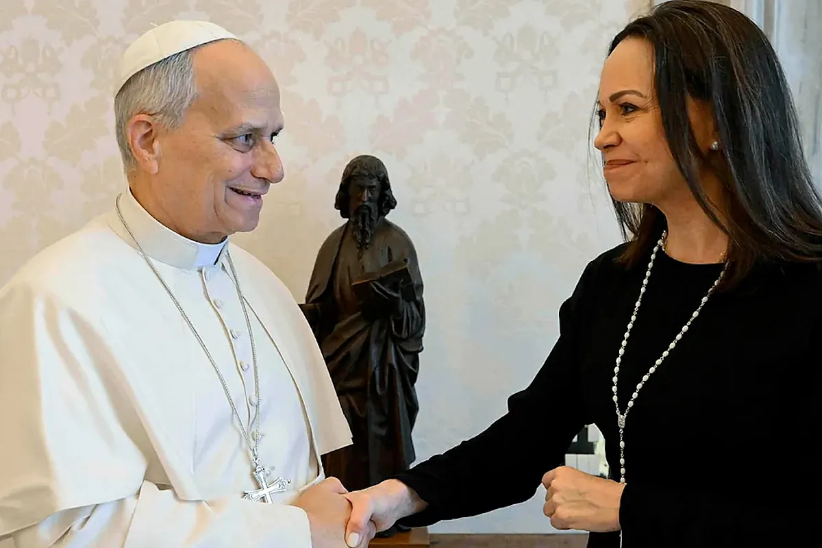 El papa León XIV se reúne con María Corina Machado