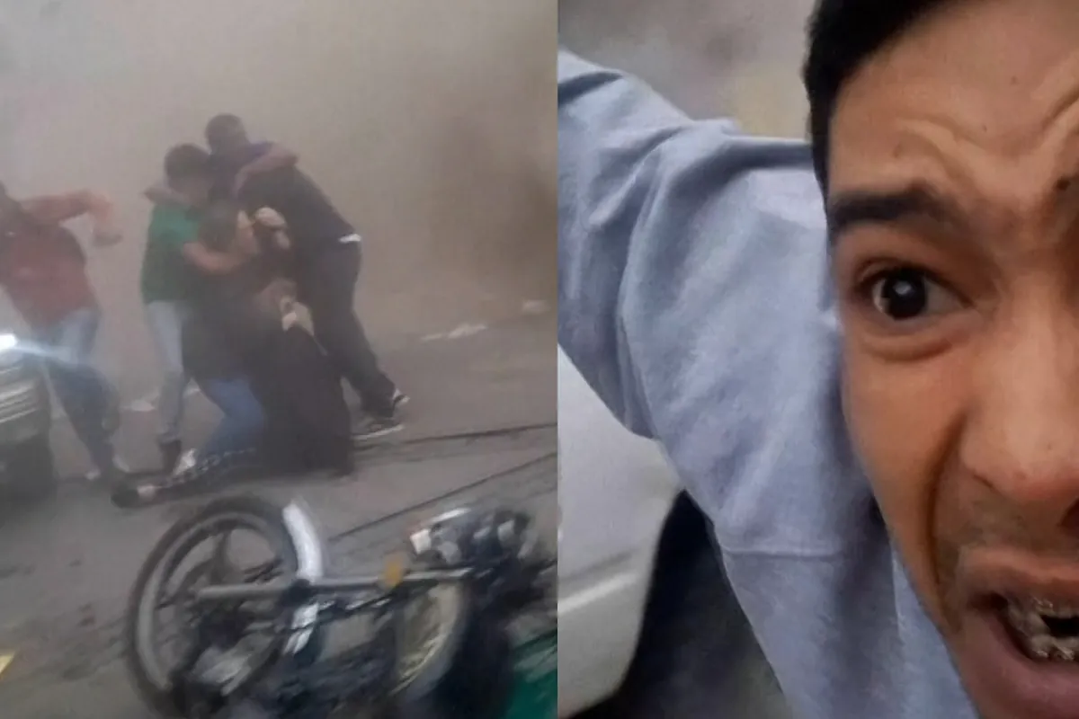 Colapsa un edificio en pleno directo en el terremoto de Venezuela: "¡Mi mamá, huevón!"
