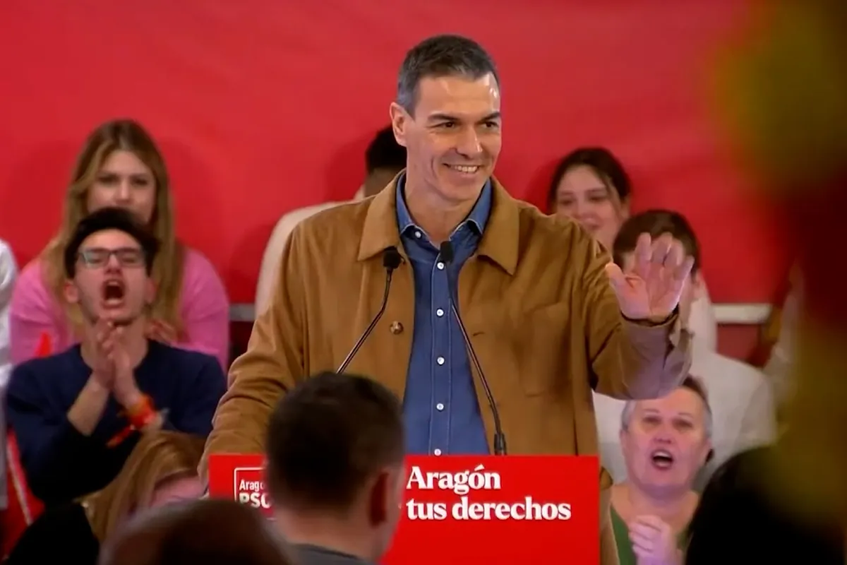 VIDEO: Pedro Sánchez, tras un incidente en un mitin de Teruel: "Quienes ...