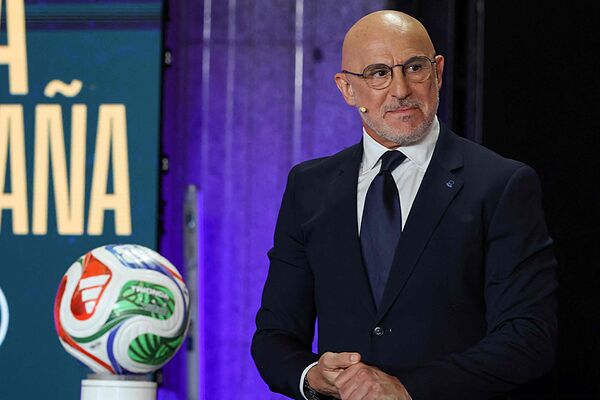 Luis de la Fuente, durante el acto de presentación de la lista para el Mundial