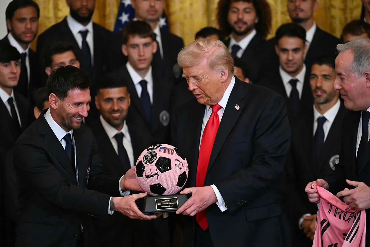 Messi sonríe ante Trump tras desairar a Biden