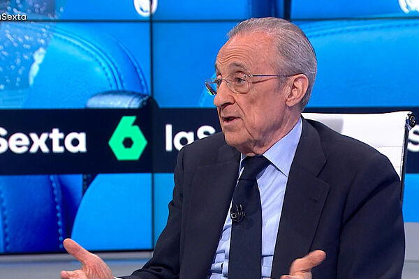 Florentino Pérez, durante la entrevista en laSexta.