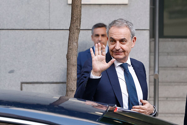 El ex presidente del Gobierno José Luis Rodríguez Zapatero, a su llegada a la Audiencia Nacional este miércoles.