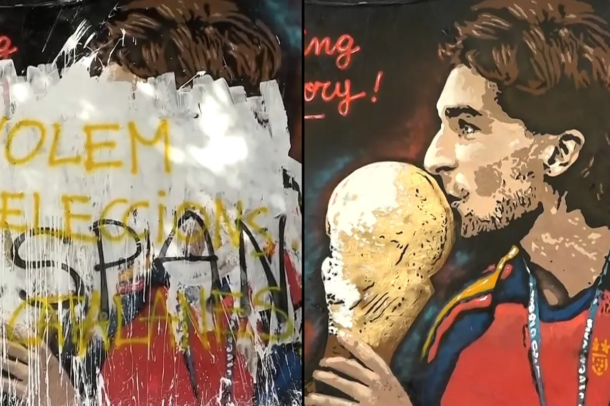 Vandalizan el mural de TVBoy homenaje a Ferran en Barcelona y sólo dura unas horas