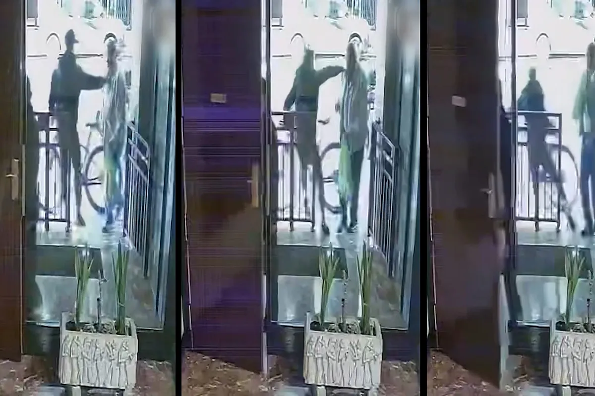 Imágenes del ladrón de cadenas de oro detenido en Barcelona en plena acción